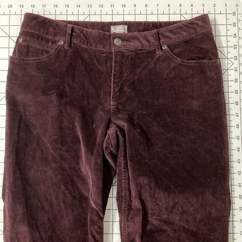 J. Jill Women’s Size 8 Maroon Stretch Corduroy Boot Cut Jeans‎ - Picture 2 of 8